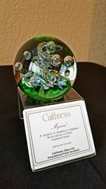 Caithness paperweights. Prices range from $30 (unlimited edition) to $40 (limted edition). Includes original boxes.