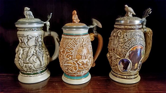 Avon collection beer steins. $5 each.