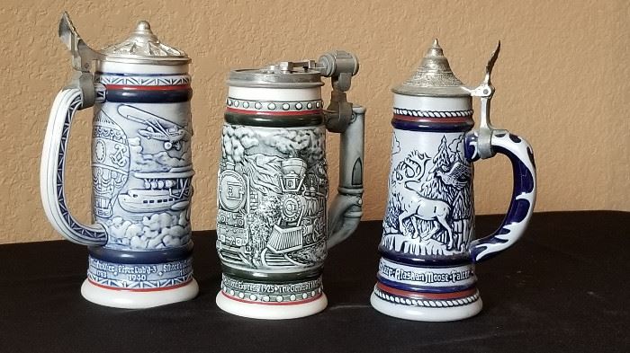 Avon collection beer steins. $5 each.