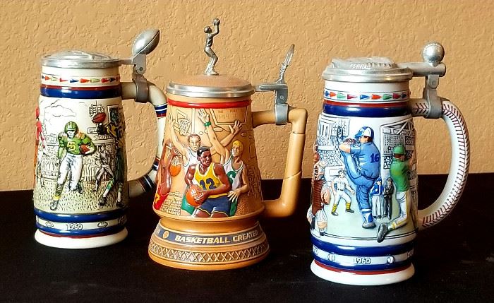 Avon collection beer steins. $5 each.