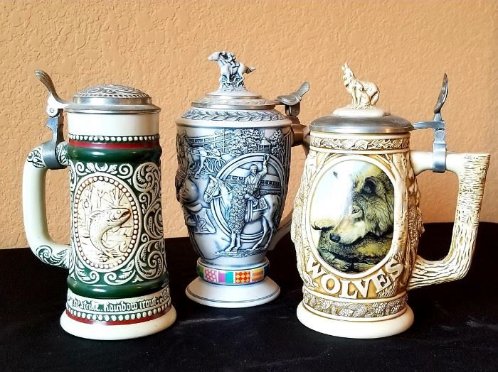 Avon collection beer steins. $5 each.