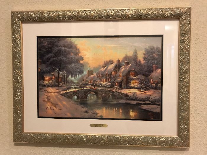 Thomas Kinkade limited edition "Cobblestone Lane VI". 2,010 of 20,000.