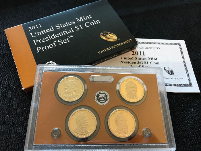 2011 United States Mint Presidential $1 Coin. Proof Set. $25