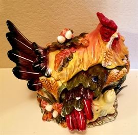 Ceramic Chicken soup tureen with lid. $35