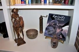 Papier mache man on horse