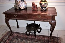 Mahogany console table