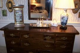 Mahogany dresser and mirror