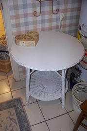Antique wicker table