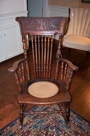 Antique oak rocker