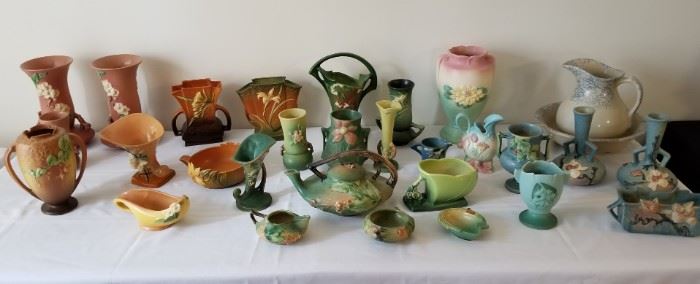 Selection of Roseville Pottery