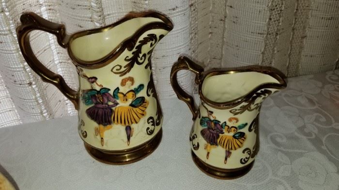 Wade, England "Festival" Lusterware Pitcher and Creamer