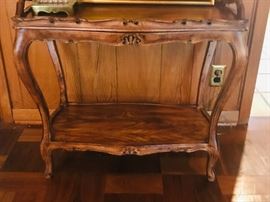 French style table with removable serving top