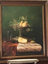 Mid Century still life oil on canvas