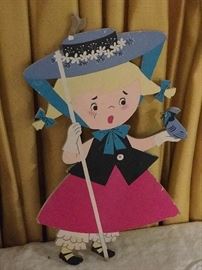 Lots of vintage 1960s character cut outs