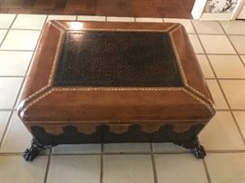 Leather Maitland Smith trunk table