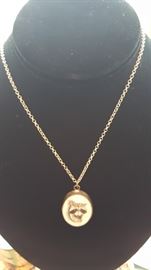 Sterling & Bone Raccoon Necklace