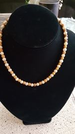 Costume Jewelry Choker With Faux Pearls