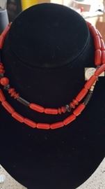 Red & Black Trade Bead Necklace