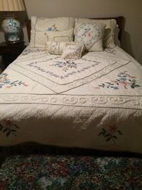 Full size bed including mattresses used as guest bed