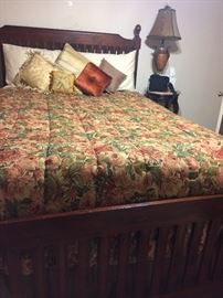 Queen size bed frame with mattresses only used for guest bed
