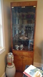 One of 2 Bernhardt display cabinets