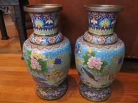 Large Cloisonne vases