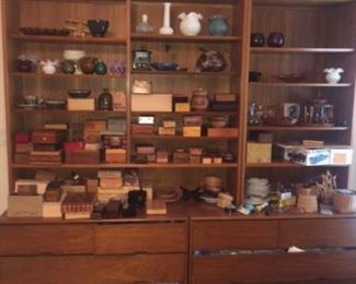 A beautiful Scandinavian wall unit filled with goodies