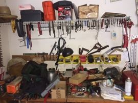 tools on the tool bench