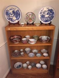 Lots of vintage Asian bowls, plates, dishes