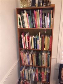 selection of books - cookbooks, gardening, novels, and some kids books