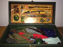 GI Joe circa 1966, locker filled with clothes