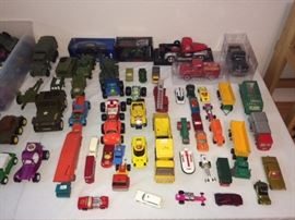 and more cars and trucks