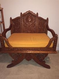 Vintage teak elephant chair