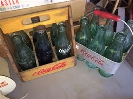 old coke bottles and carriers