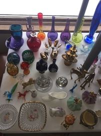 Bright colored glass items
