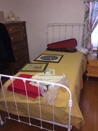Iron frame twin bed