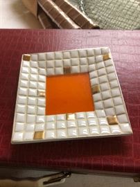 midcentury tile ashtray