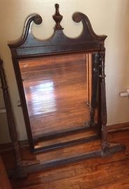 Mahogany Dresser Top Swivel Mirror
