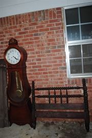 Newer grandfather clock, Jenny Lind bed