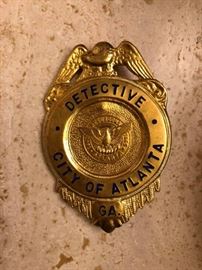 City of Atlanta Detective badge - 24KT clad                
             Blackinton maker - 
