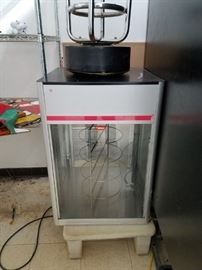 Hatco Flav-R-Savor #FSDT-1 table top glass table top lighted & rotating holding cabinet/pizza warmer 22.5"W x 22.5"D x 32.75"H (Works but needs a fan) $400