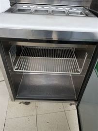 Turbo-Air model #MST-28 27.5" stainless steel single door reach-in, self-contained refrigerated prep table $995