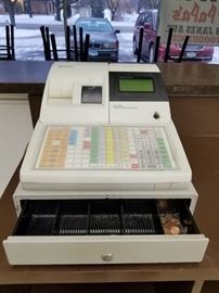 Samsung Sam4s #SER-7000 system electronic cash register with key $95 Works