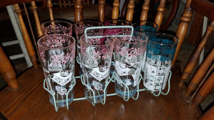 vintage glassware set