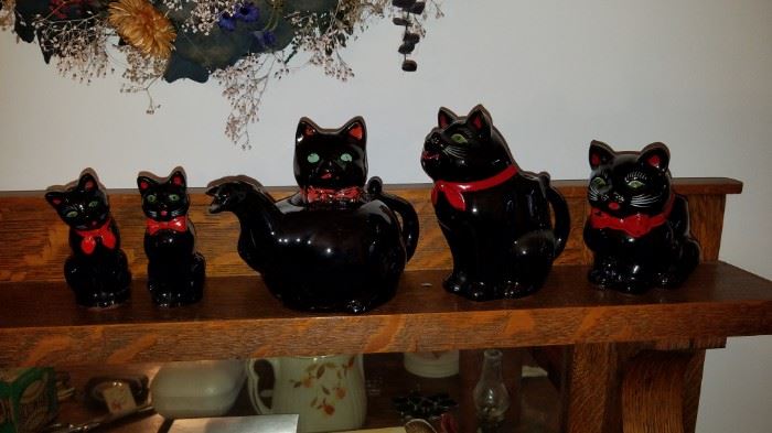 1950's Black Cat Tea Set by Shafford