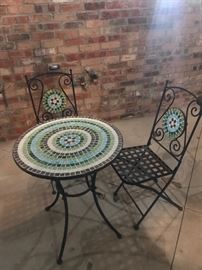 Mosaic Table and Chairs 