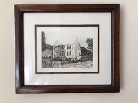 Framed art measures 13.5 " x 11.5"