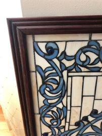 Framed stained glass measure 20" x 26"