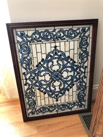 Framed stained glass measure 20" x 26"