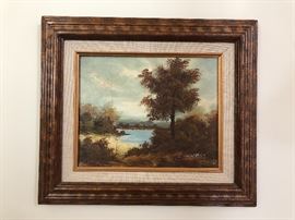 Framed art measures 15 inches x 13 inches.